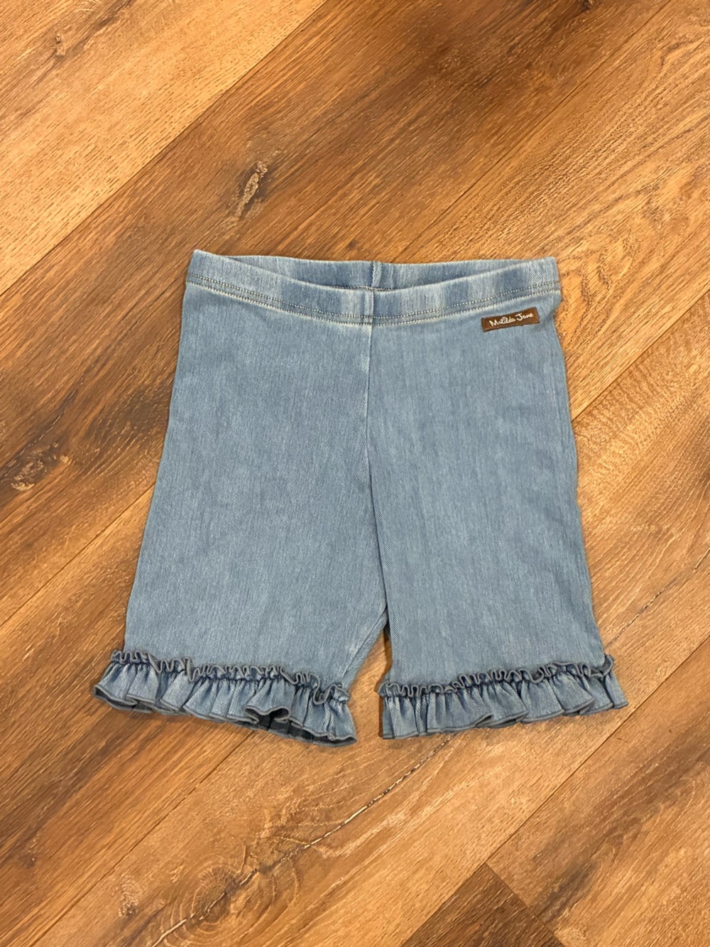 Matilda Jane Swingset Jortie Dream Chasers Denim Ruffle Shorts Bow 10 Girl